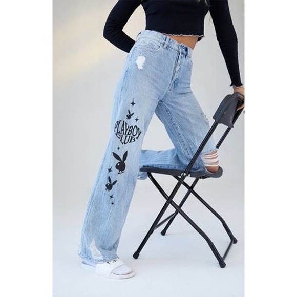 PACSUN | Playboy Wide Leg Jeans | 24 - Picture 2 of 6